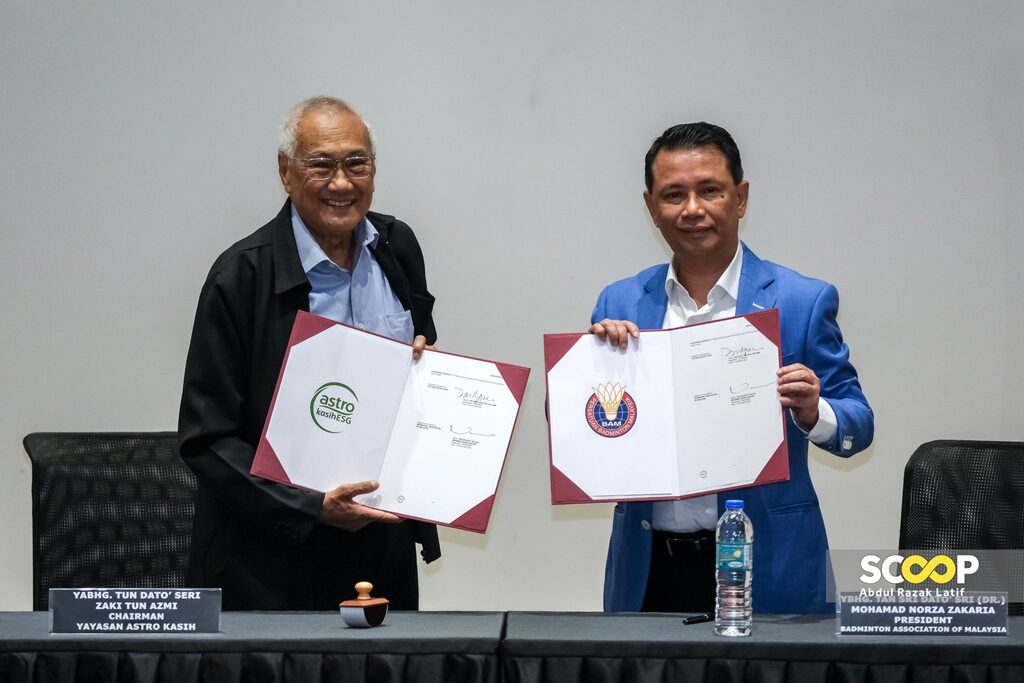 BAM Yayasan Astro Kasih Ink MoU For Kem Badminton Astro Scoop