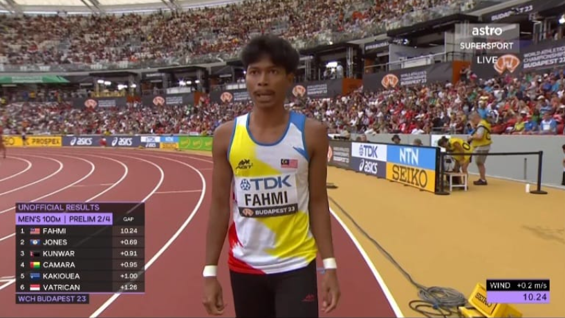 World Championships: M'sia’s Azeem storms through prelims, earns spot in 100m heats