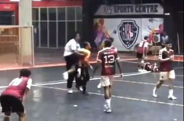 KL Futsal League turns ugly: player attacks referee with Muay Thai move