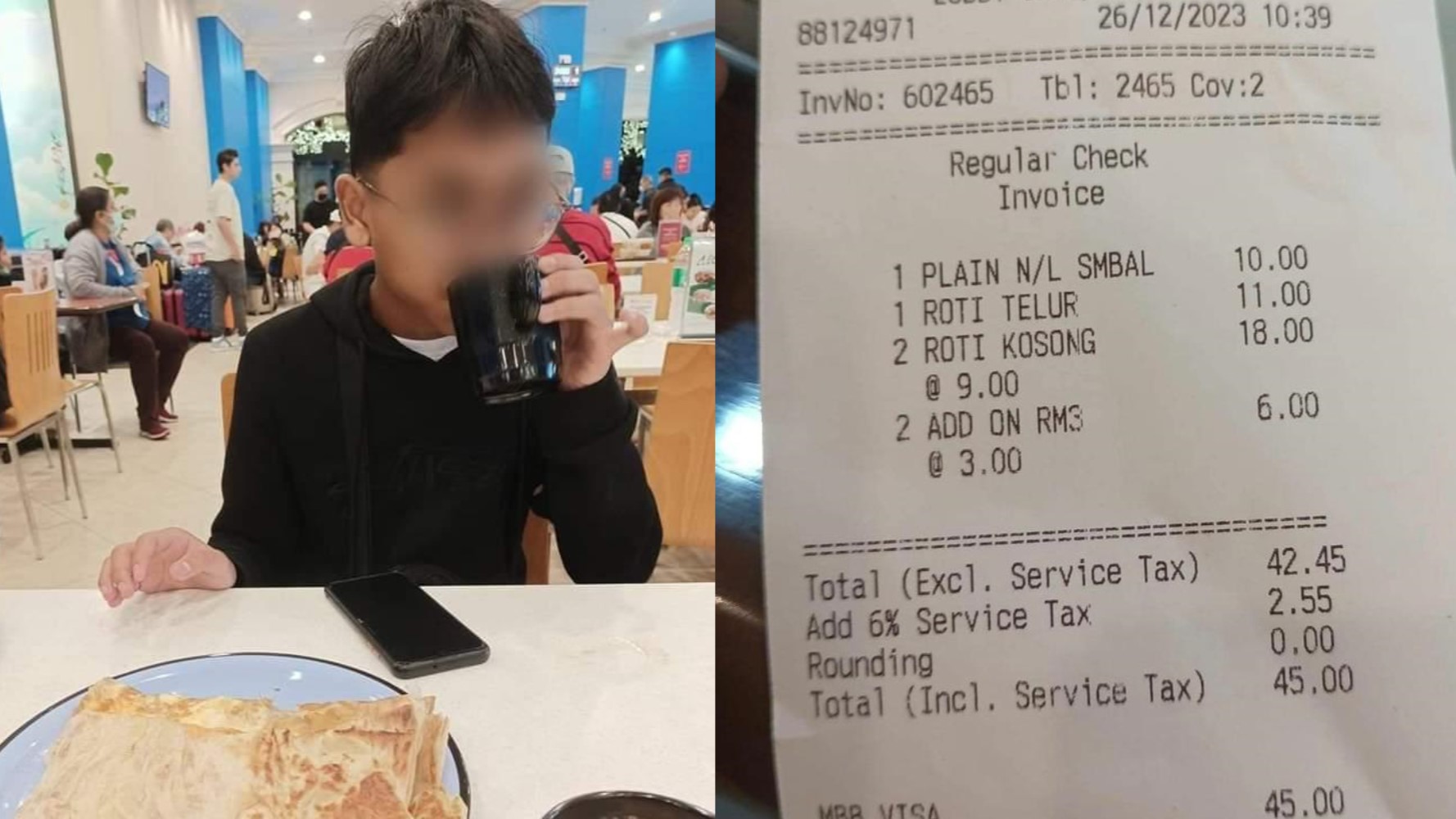 Netizen terkejut roti canai kosong RM9 sekeping, ‘gila betul, tepung dari luar negara ke’