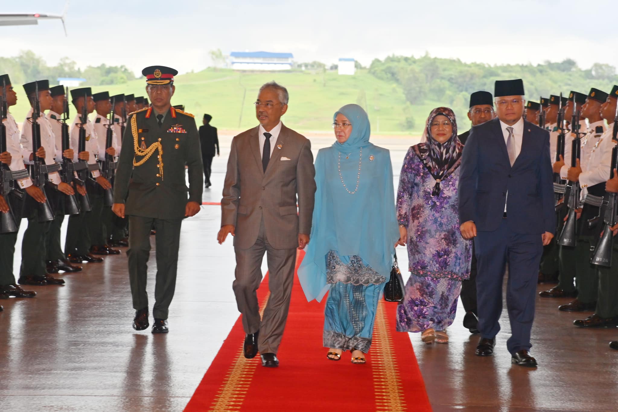 Agong, queen touch down in Brunei for Prince Mateen’s wedding