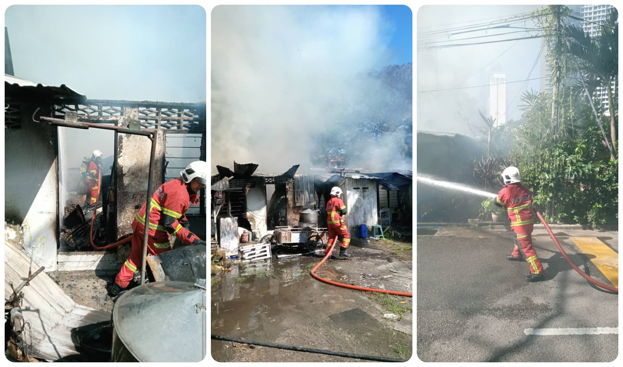 Fire consumes six homes in Kampung Baru, no casualties reported