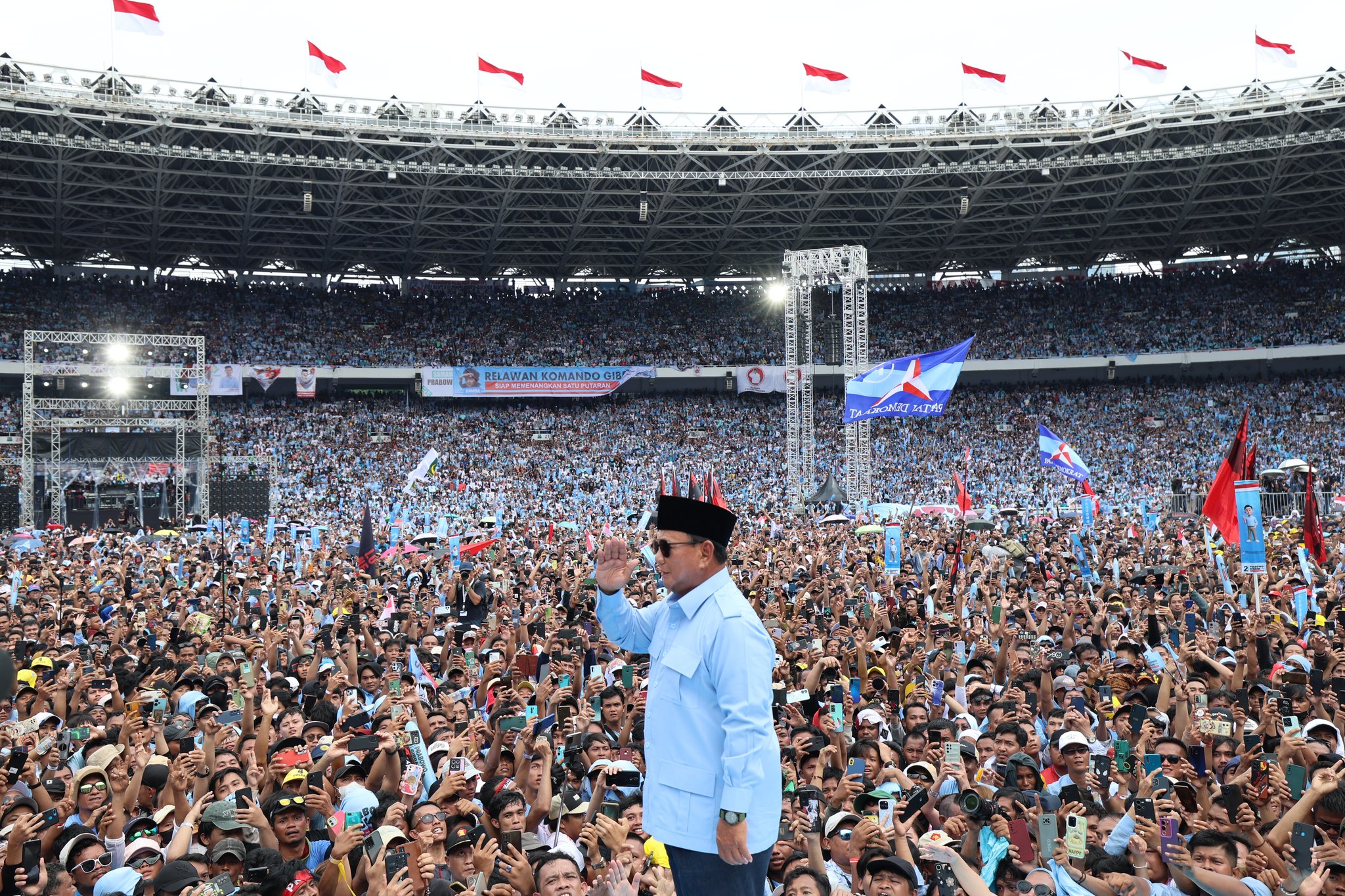 Prabowo claims victory, pledges to be president for all Indonesians