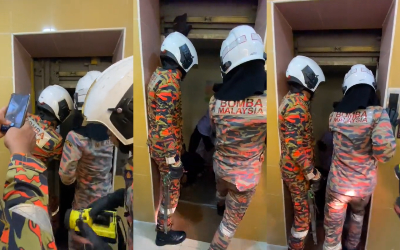 Anggota bomba kongsi kisah selamatkan 3 warga emas terperangkap sejam dalam lif, ‘mujur mereka kuat’
