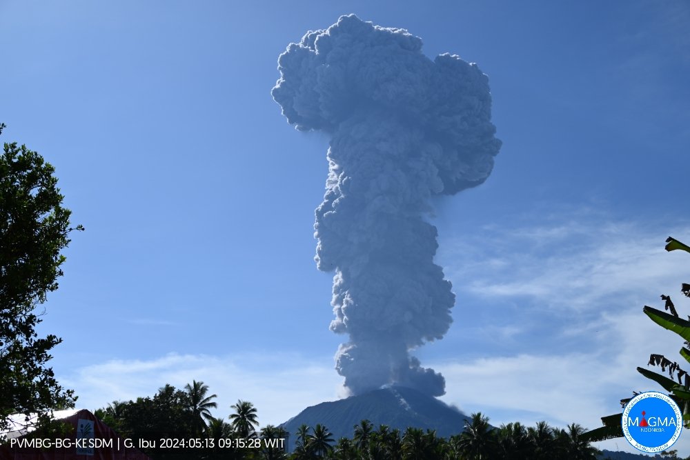 Indonesia's Ibu volcano erupts, ash soars 5km high