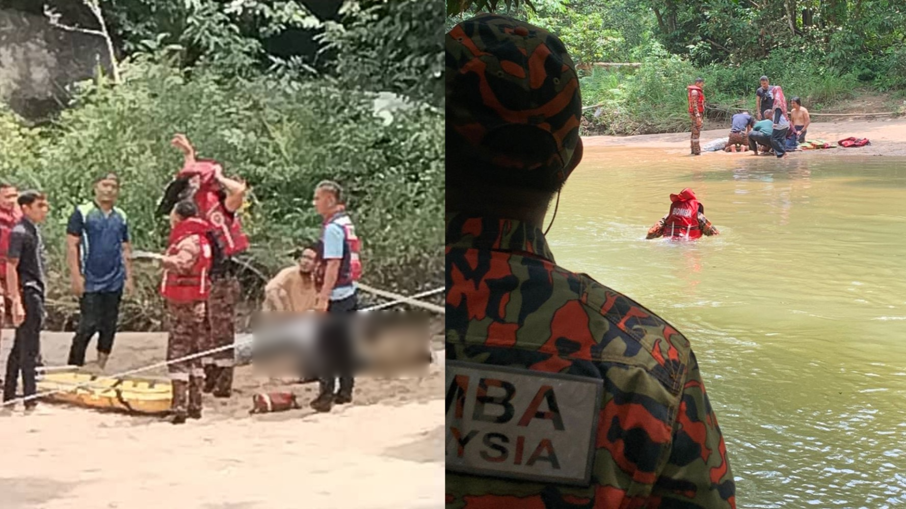 Tragedi di Sungai Balak, 3 sekeluarga termasuk dua kanak-kanak ditemui lemas