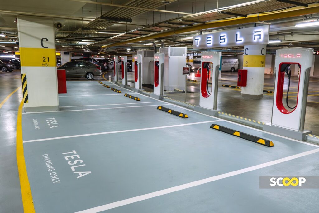 Tesla Electric Car Charging Station