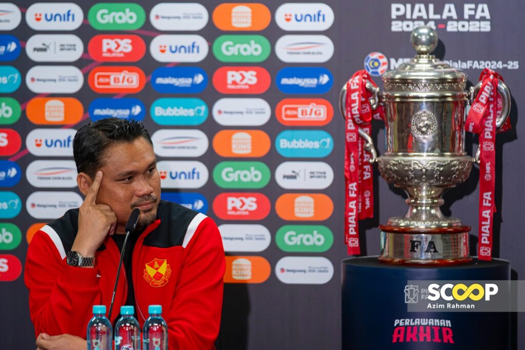 23082024 - Mohd Nidzam Jamil di Sidang media perlawanan akhir Piala FA diantara JDT FC bertemu Selangor FC di Bukit Jalil - AZIM RAHMAN 6