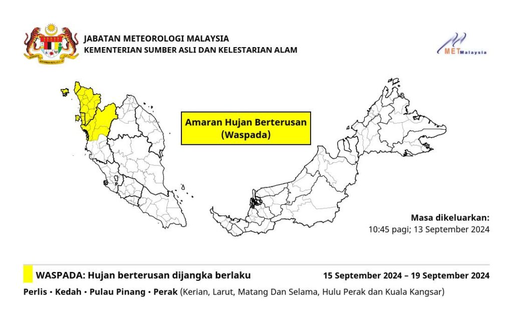 MetMalaysia Sept 13 warning statement